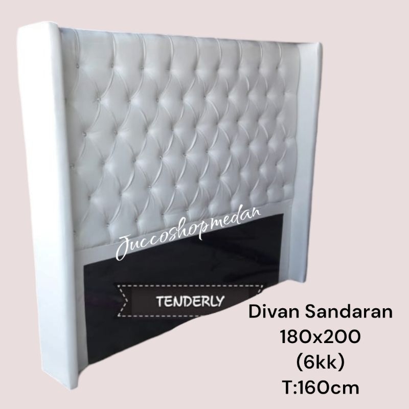 [ JUCCO ] Divan Sandaran Minimalis 180x200 - Dipan Kaki Springbed set Sandaran Tinggi - Tempah Divan