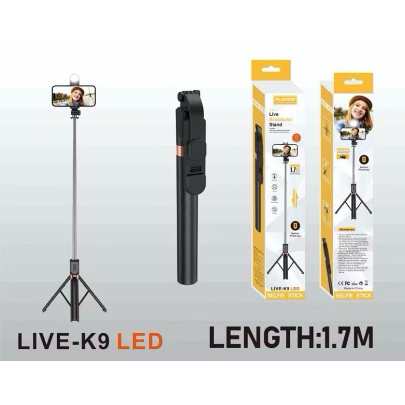TONGSIS BLUETOOTH K9 LED 1,7 METER TRIPOD LED TONGSIS