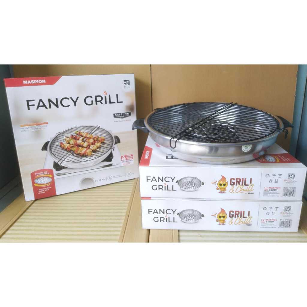 Fancy Grill / Pemanggang Putar 330MM / Maspion / stainless steel