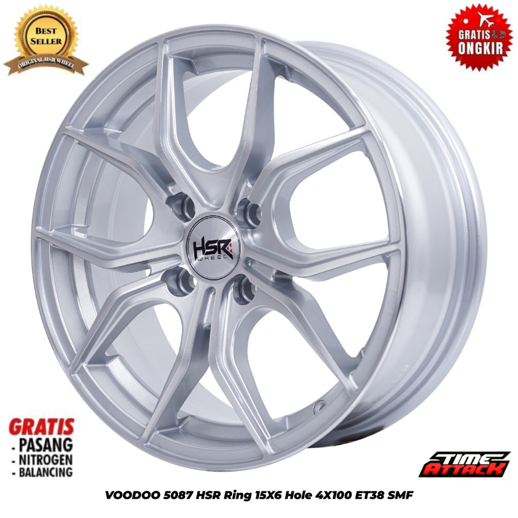 Velg Mobil Agya Ring 15 HSR WHEEL Tipe Voodoo Velg R15 - TIME ATTACK BOGOR