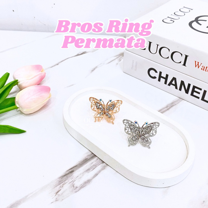 Bros Ring Butterfly - Bros Ring Permata (wajib baca deskripsi)
