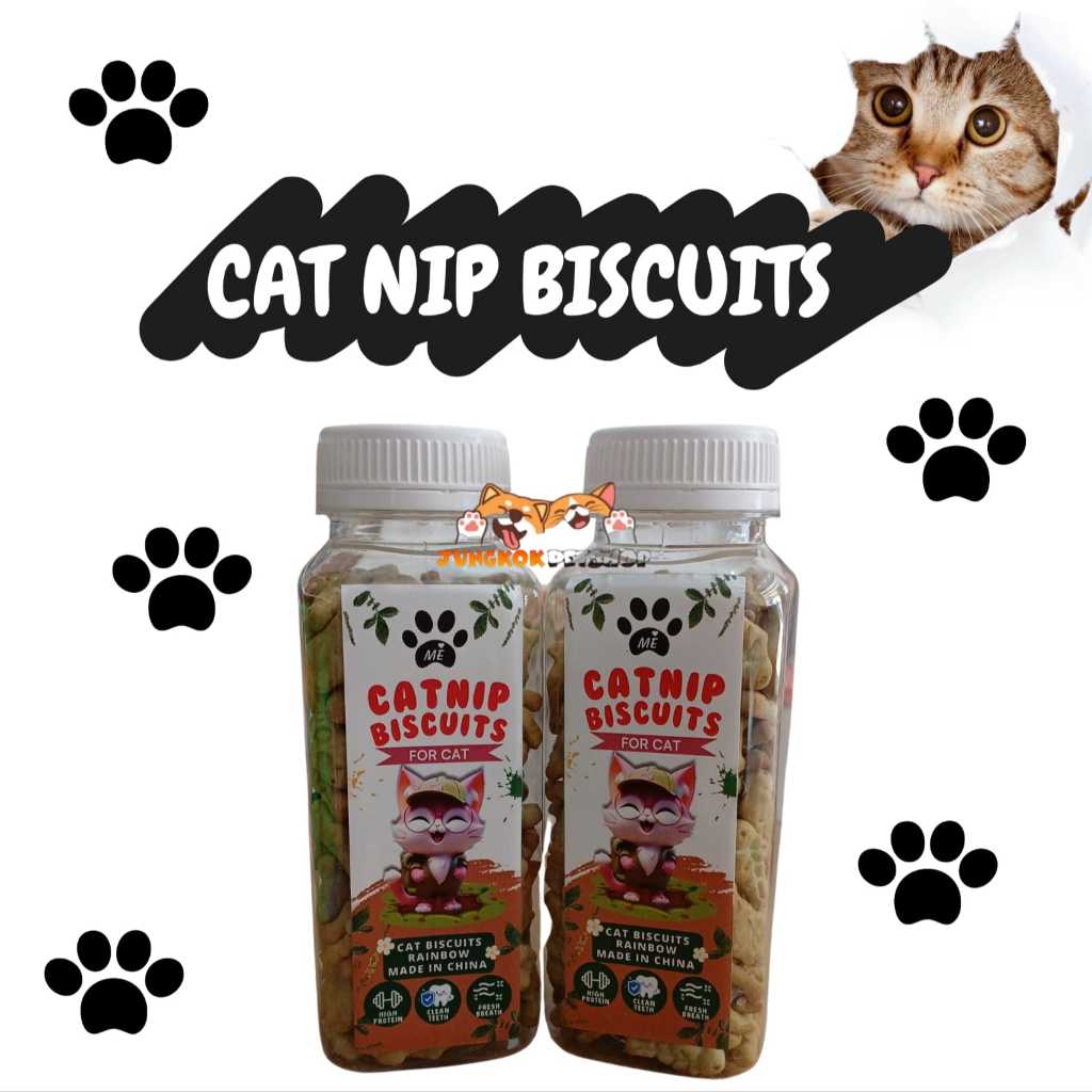 Biskuit Kucing - Catnip Biskuit 100g - Snack Kucing magic Catnip - Cemilan Kucing 100 gram