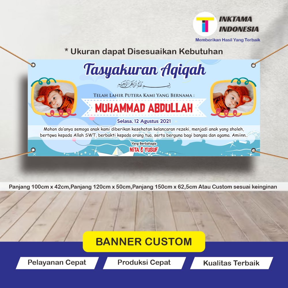 Cetak Spanduk Banner Custom Desain Tasyakuran Aqiqah 02