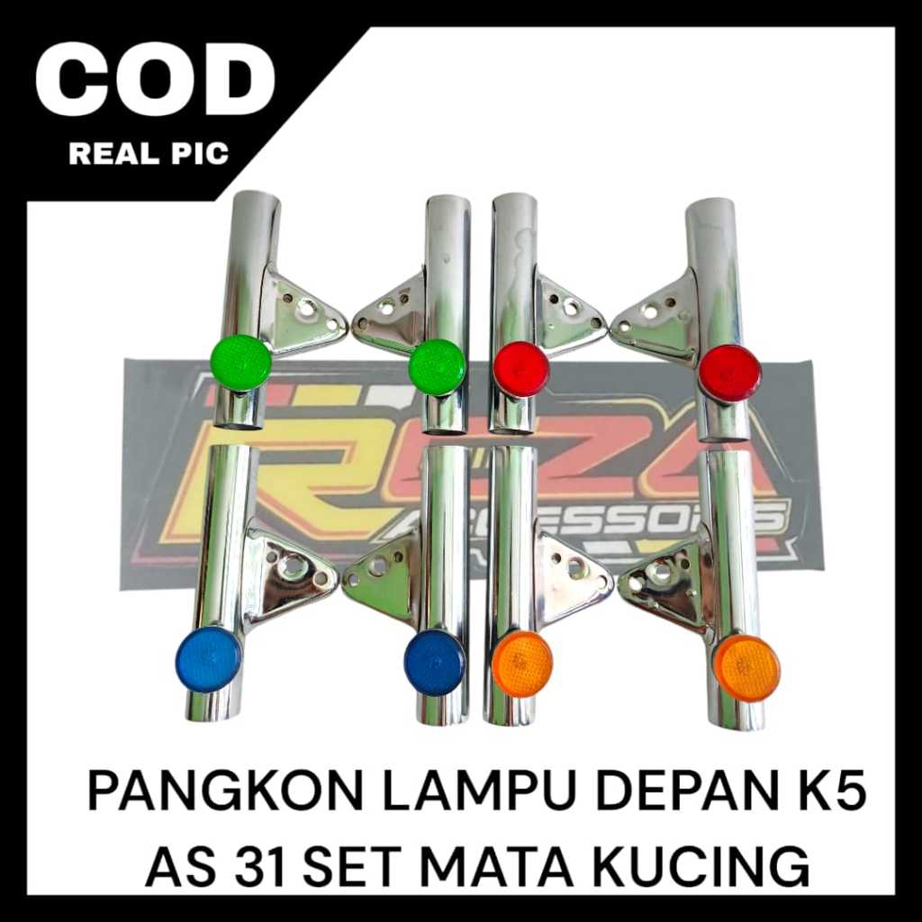 PANGKON DUDUKAN LAMPU K5 KUPINGAN LAMPU DEPAN K5 STENLIS AS 31 SET MATA KUCING DETAIL MIRIP ORI PNP 