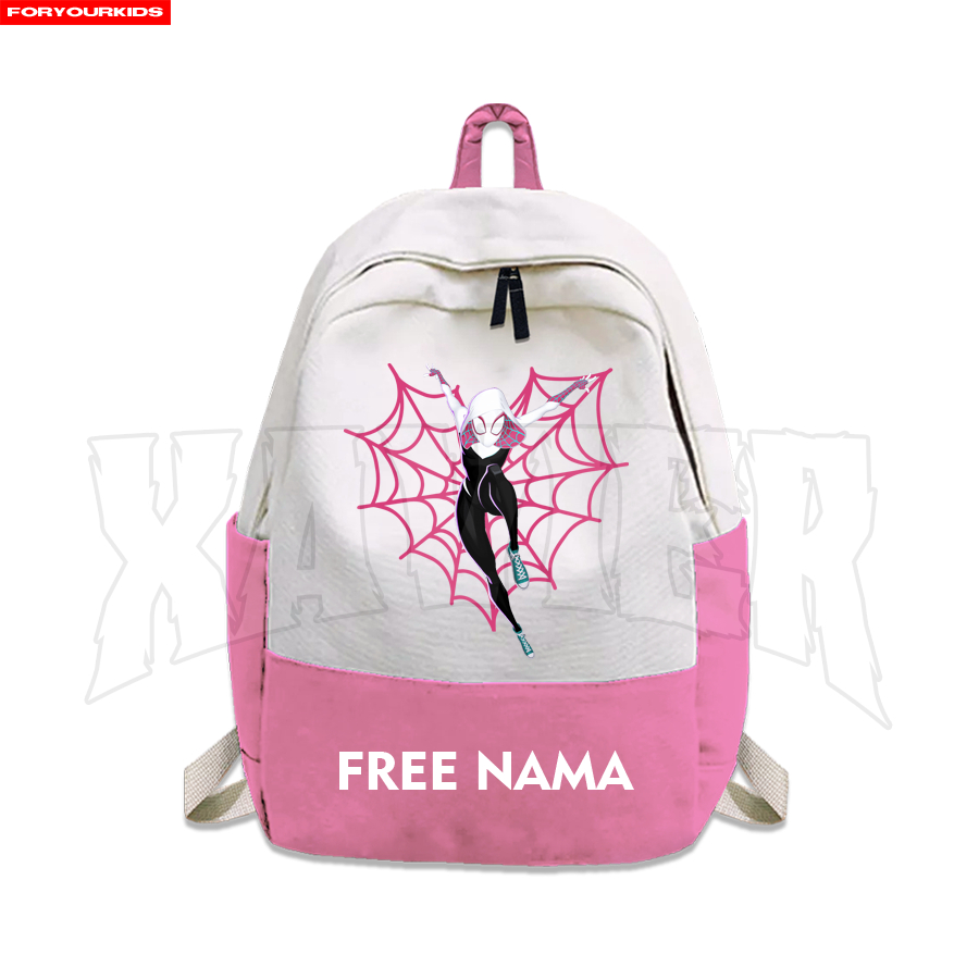TAS RANSEL ANAK TAS SEKOLAH ANAK SPIDER GWEN FREE CETAK NAMA