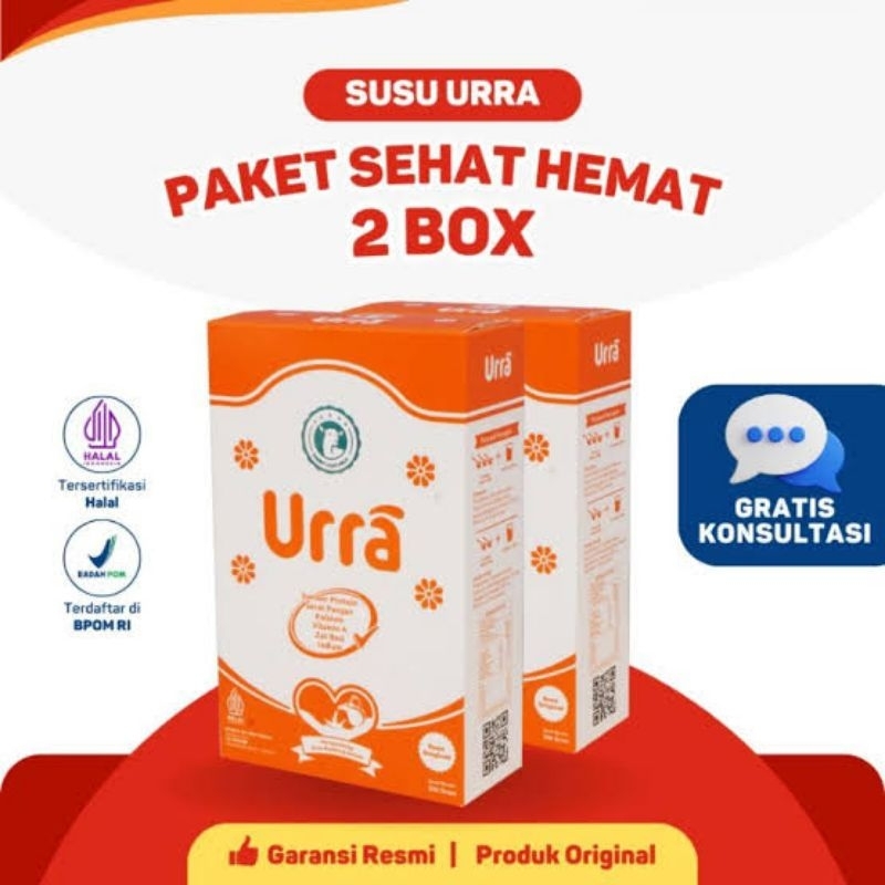 

Paket 2 Box Susu Urra - Susu Kambing Original Anti Prengus Sumber Protein Tinggi Nutrisi Penambah Berat