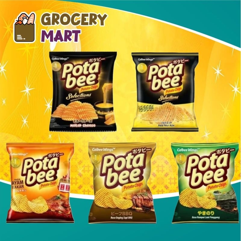 

(RENCENG) POTA BEE Potato Chips Snack Kentang 15gr Isi 10Pcs