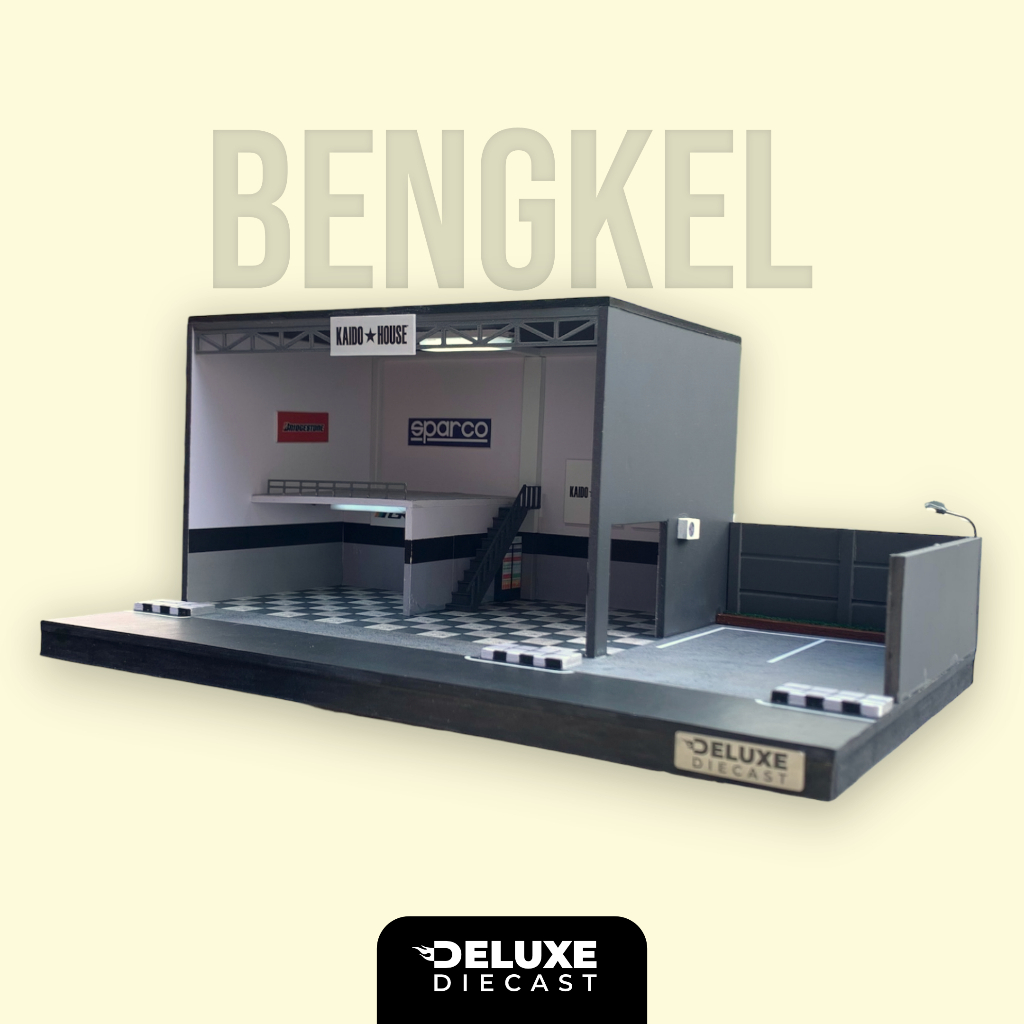 Diorama Diecast 1:64 Bengkel Mobil V1 30x20