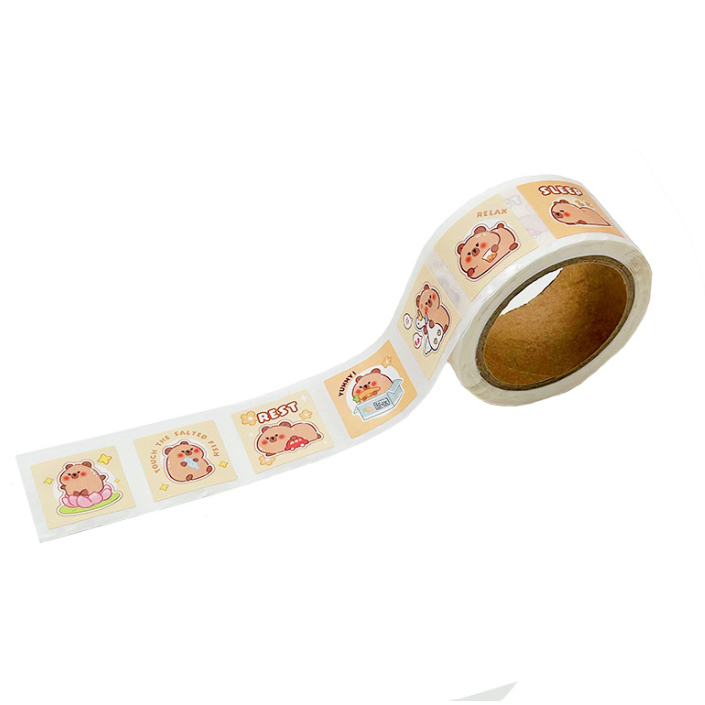 

J2 - Sticker Roll Capybara ATK DIY Dekor Stationery Karakter Sanrio Lucu