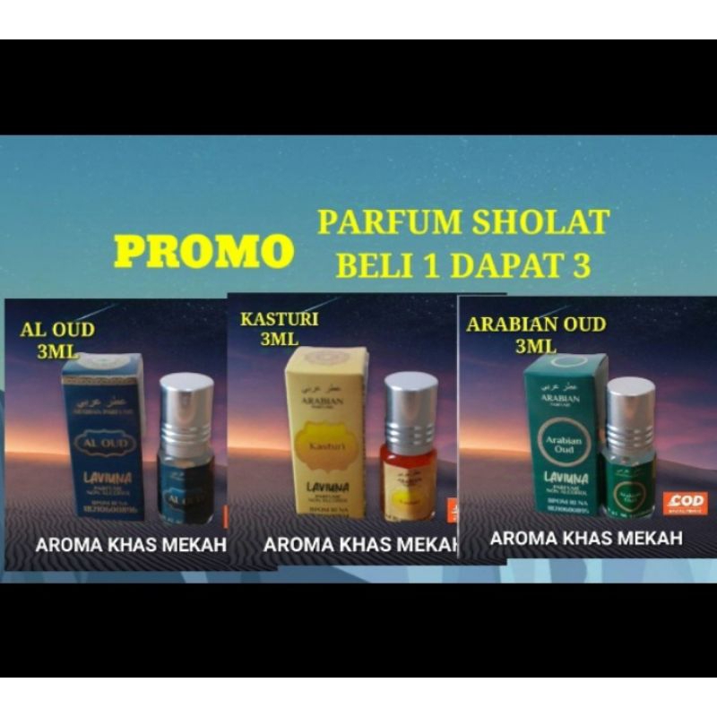 (BELI 1 DAPAT 3 VARIAN) PROMO PARFUM ARABIAN OUD, PARFUM AROMA KHAS MEKAH PRIA WANITA PARFUM SHOLAT