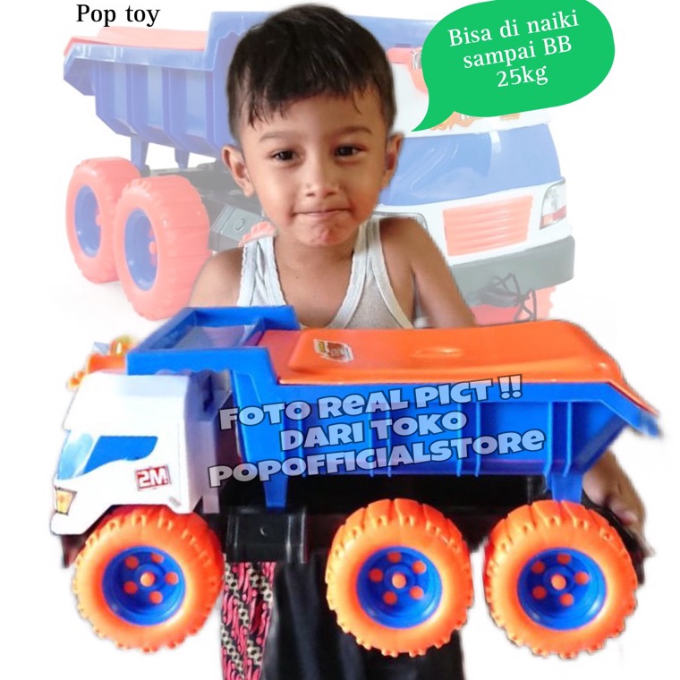 Gratis Bubble Mainan Mobil Truck Pasir Jumbo Bisa Di Duduki Truk Dump Pasir Besar Truk Pasir