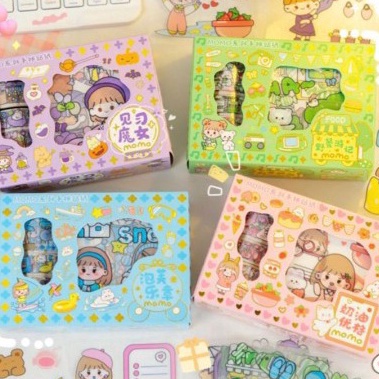 

PRODUCT TERPOPULER CLS Stiker Roll Set 2D Stiker Buku Stiker Botol Roll SET 1 Box 4 Roll 4 Lembar