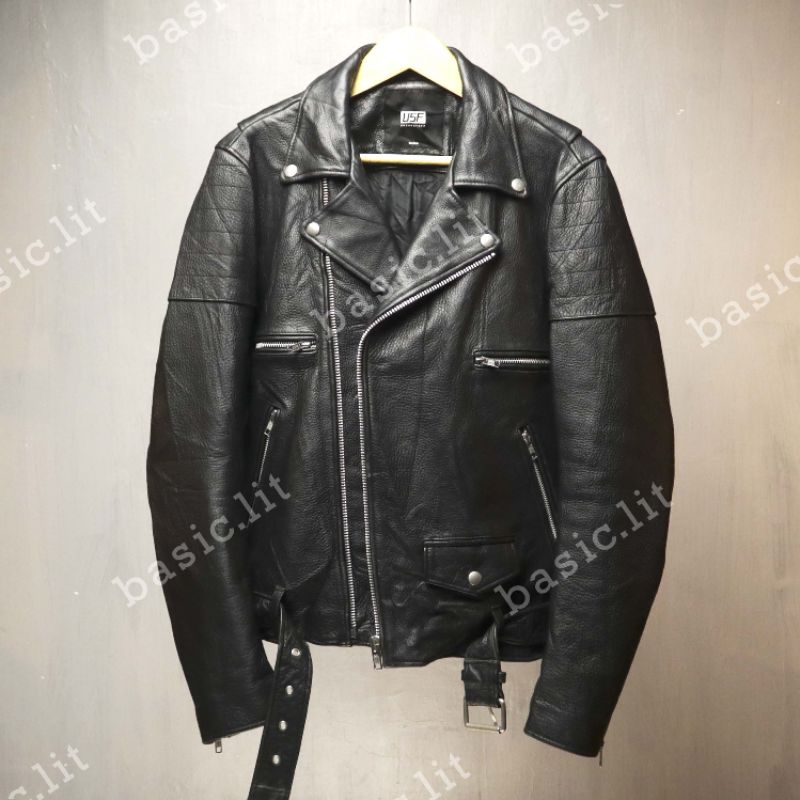 USF ramones biker leather jacket second preloved