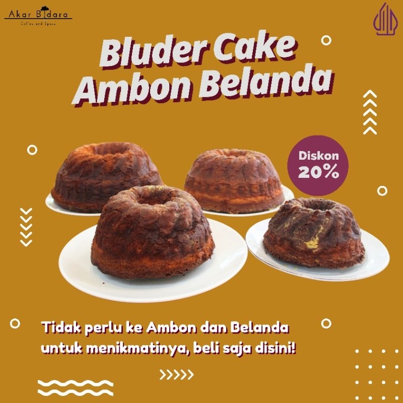 

BLUDER CAKE AMBON BELANDA SIZE 19cm
