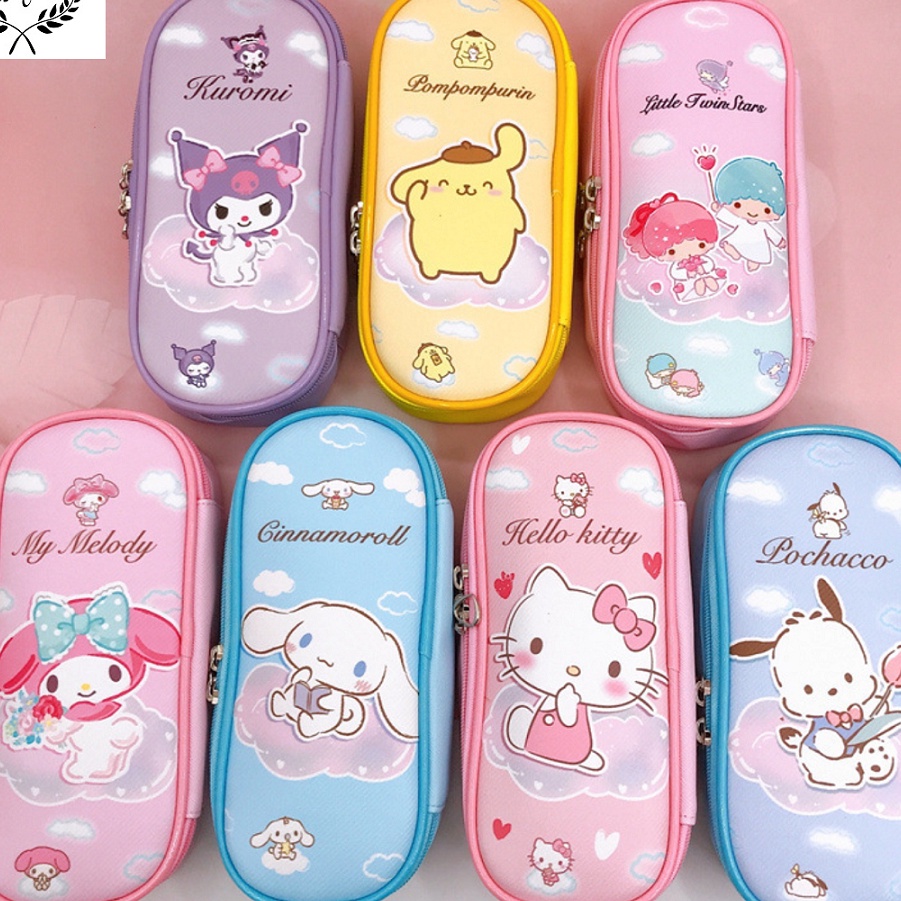 

RESTOK GAN Tempat Pensil Kotak Pensil karakter Sanrio kuromi melody cinnamoroll bahan TPU leather waterproof