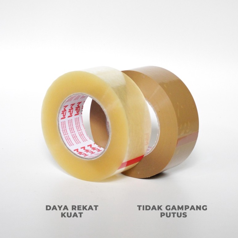 

GROSIR Lakban Bening Lakban Cokelat 45 mm x 2 Yard Master Pack Indonesia