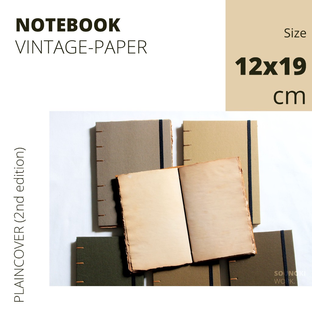 

Notebook Vintage Paper | Size 12x19 cm | Cover Polos Edisi 2