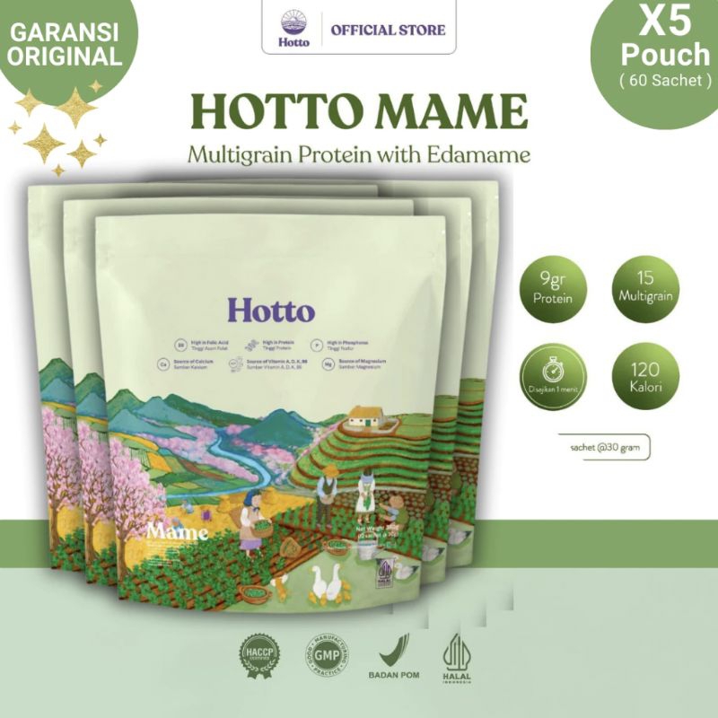 

Hotto mame tinggi protein | 5 pouch isi 60 sachet | untuk reseller | body gym | diet sehat | hottobalikpapan