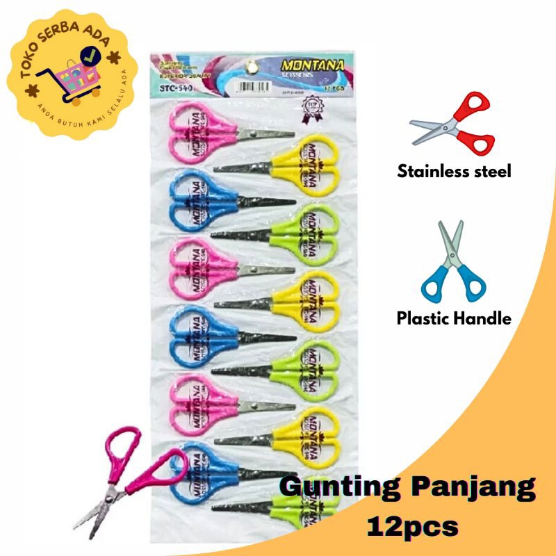 

Gunting Renceng 12pcs - Gunting Murah Ukuran Sedang