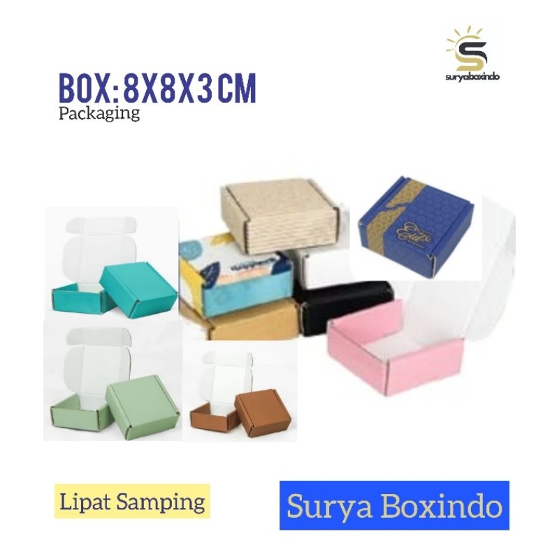 

Box 8x8x3 cm/Hampers/Kardus/skincare/Kemasan/boxkecil/kardusmini