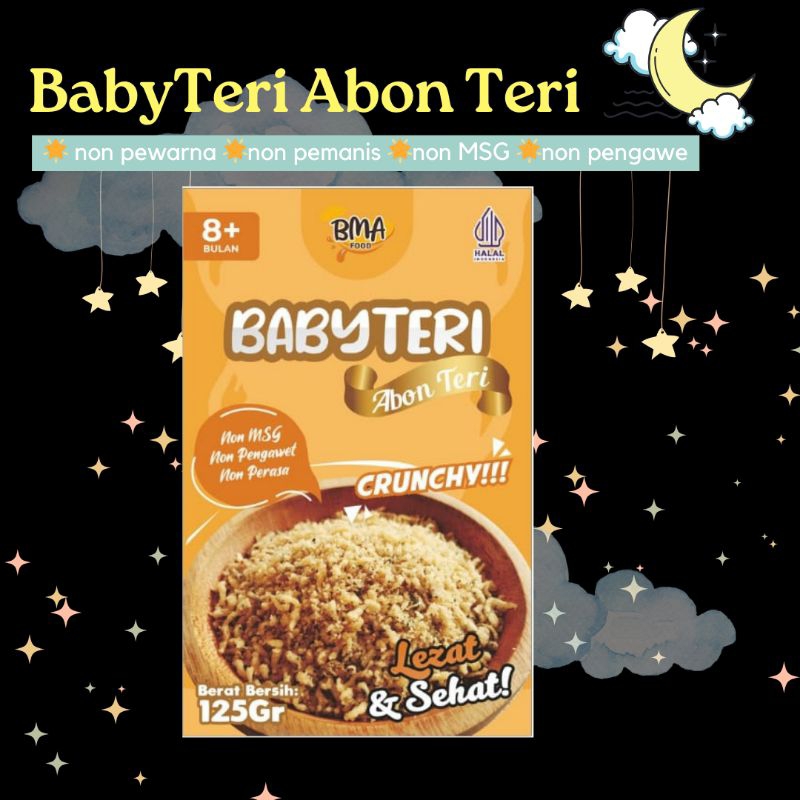 

Abon Babyteri Teri Kering Non MSG Non Pengawet Non Pewarna Snack Halal Sehat Bergizi MPASI Bayi 8 bulan keatas