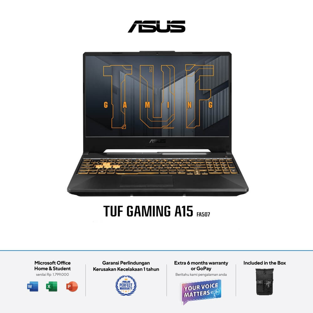 ASUS TUF A15 FA507XI RYZEN 9 7940HS MEMORI 16 GB SSD 1 TB RTX4070 WIN 11 + OHS