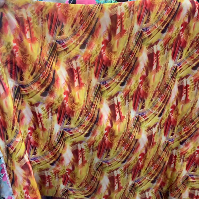 kain sifon motif - kain ceruti motif - ceruti premium - kain sifon gradasi - kain dress sifon - kain