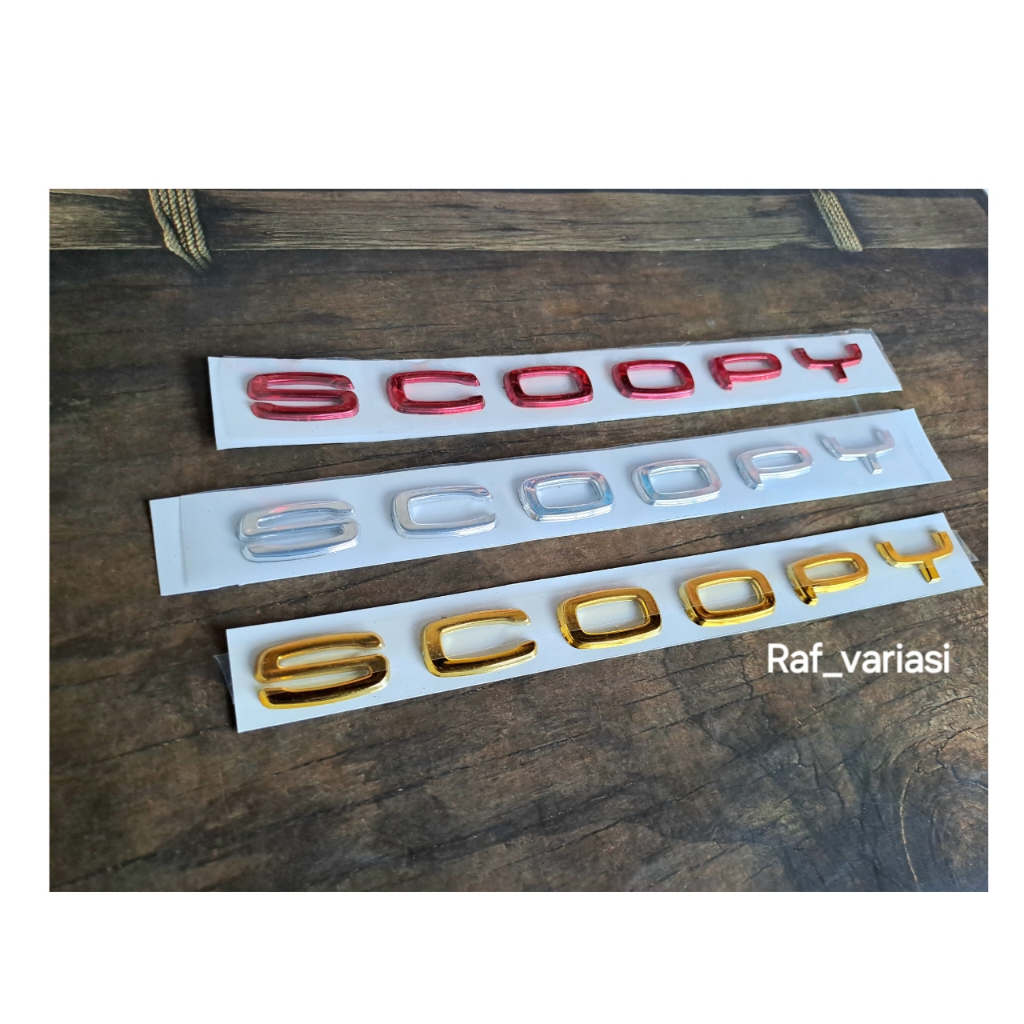 RB Emblem scoopy 2021 2022 scoopy donat / Emblem honda scoopy chrome sepasang / honda scoopy gold