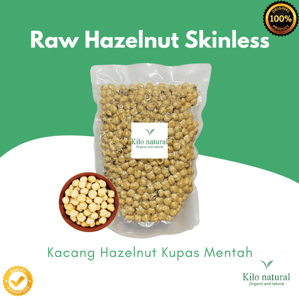 

Raw Hazelnut Skinless 250gr / Kacang Hazelnut Kupas Kulit Ari Mentah 250gram