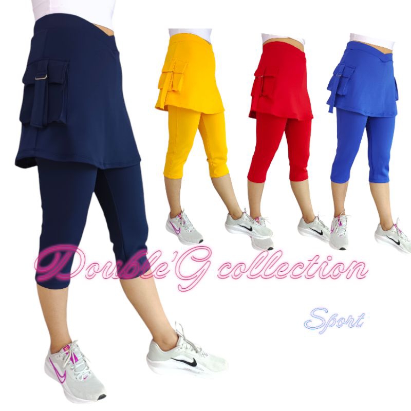 DoubleG collection /celana senam rok wanita 3/4 celana olahraga senam zumba aerobik / celana olahrag