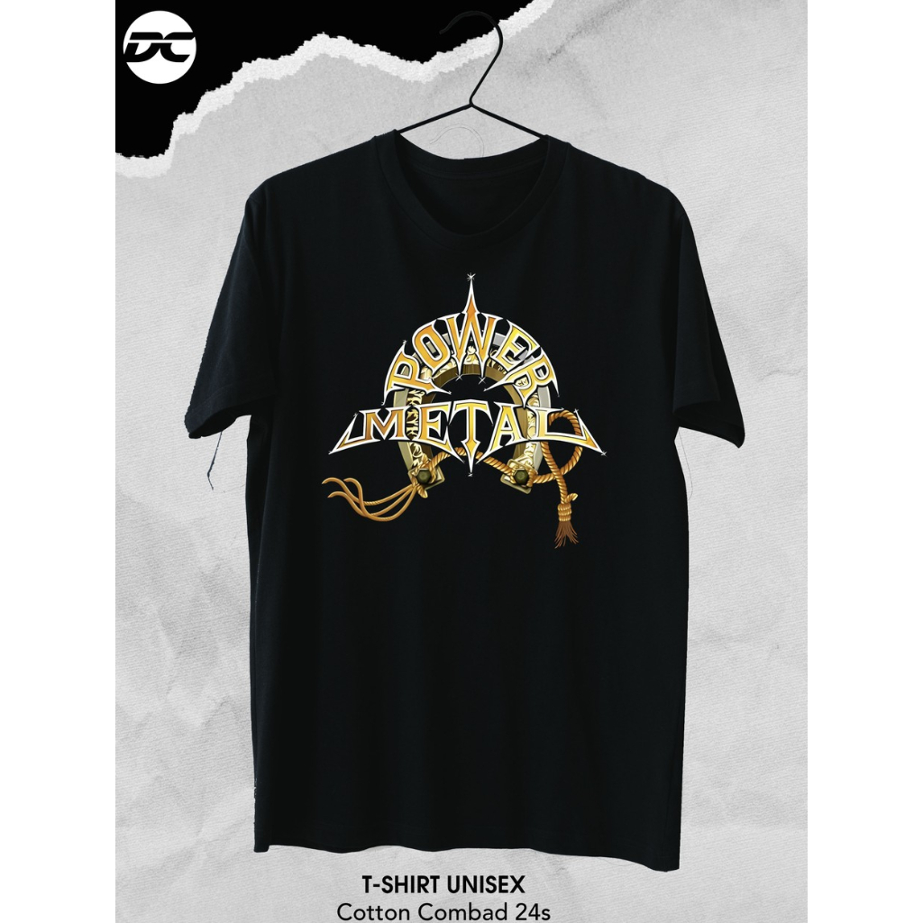 KAOS POWER METAL / KAOS BAND POWER METAL SERIGALA / BAJU MUSIC METAL ROCK DEWASA / KAOS DISTRO PRIA 