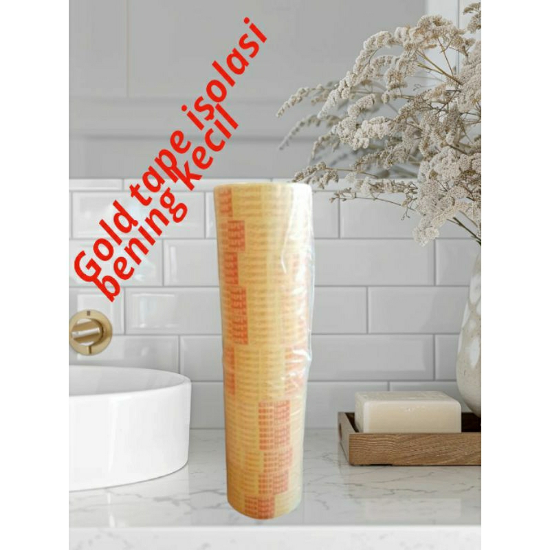 

gold tape isolasi bening kecil