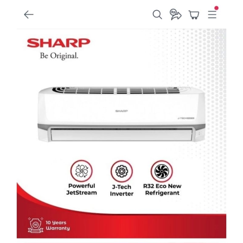 AC SHARP 1,5PK INVERTER + PASANG