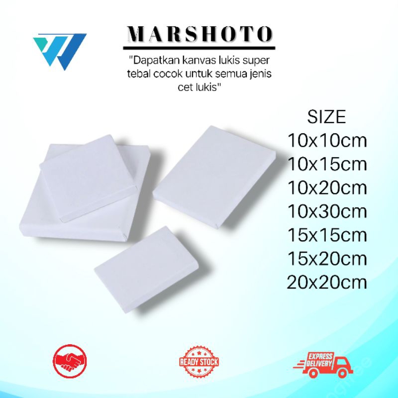 

kanvas mini marshoto putih 10x10cm 10x15cm 10x20cm 10x30cm 15x15cm 15x20cm 20x20cm super tebal siap pakai