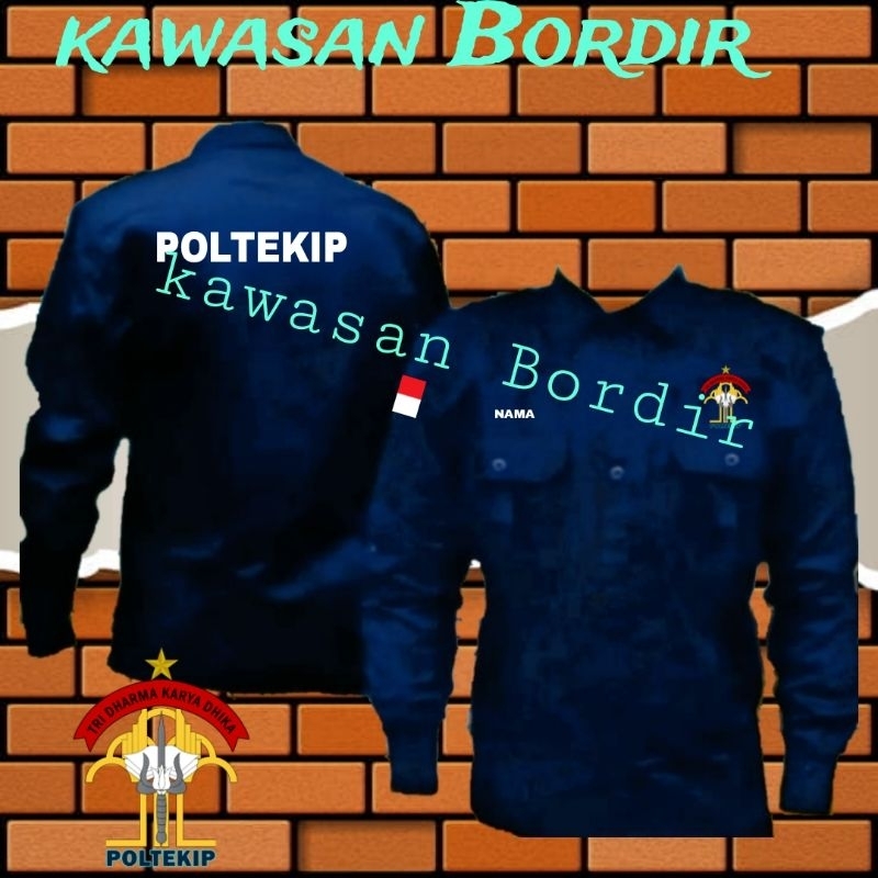 Terbaru kemeja POLTEKIP baju POLTEKIP seragam POLTEKIP pdh POLTEKIP full bordir..