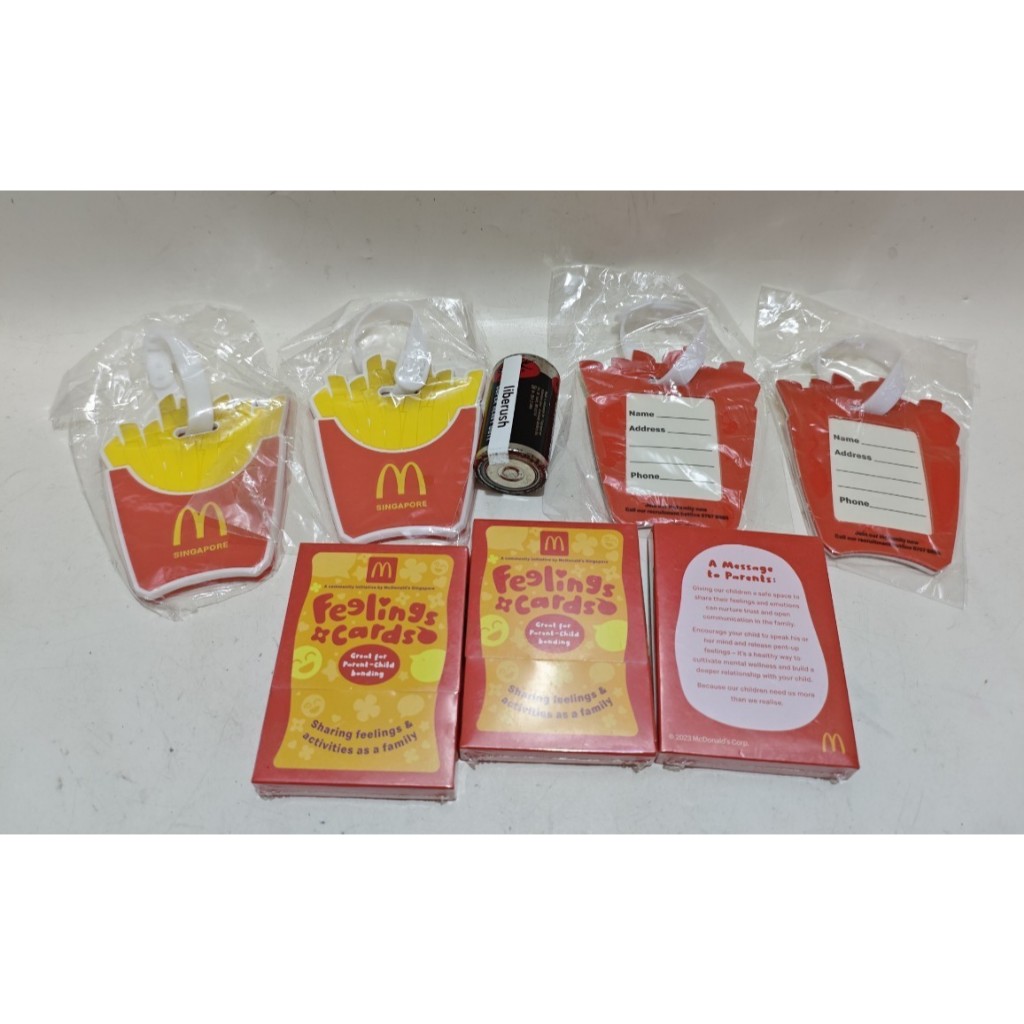 

Set happy meals mcd feeling cards mcd tag name lanyard luggage tag merchandise