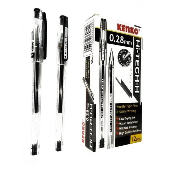 

(1 PAK 12 PCS) PULPEN HITECH KENKO HITECH HITAM 0.28 | PULPEN HI-TECH | M21 STATIONERY