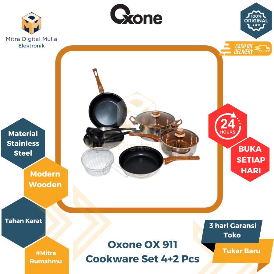 Oxone OX 911 Panci Set Stainless