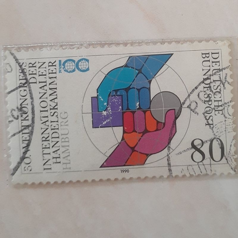 

Perangko Jerman Hands exchanging money and goods Tahun 1990