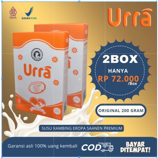 

URRA [2Box] Susu Penambah Berat dan Tinggi Badan Anak | Susu Kambing Saneen Premium | Original 200gr