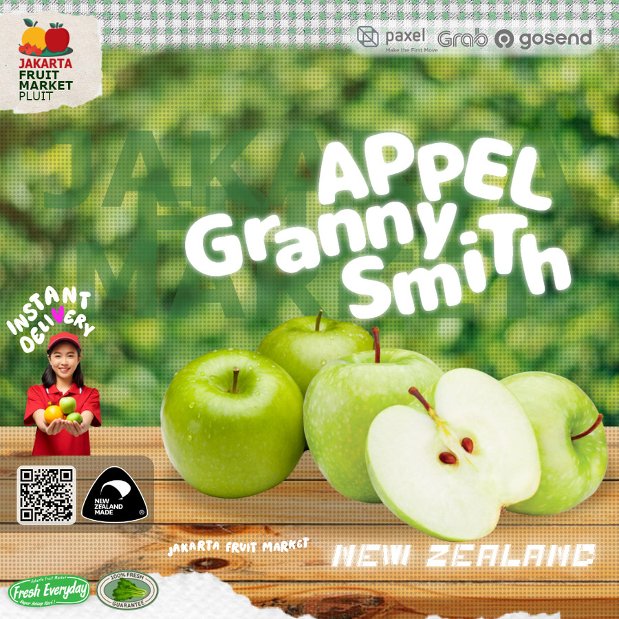 APPLE GRANNY SMITH Buah Apel hijau import Enza New Zealand