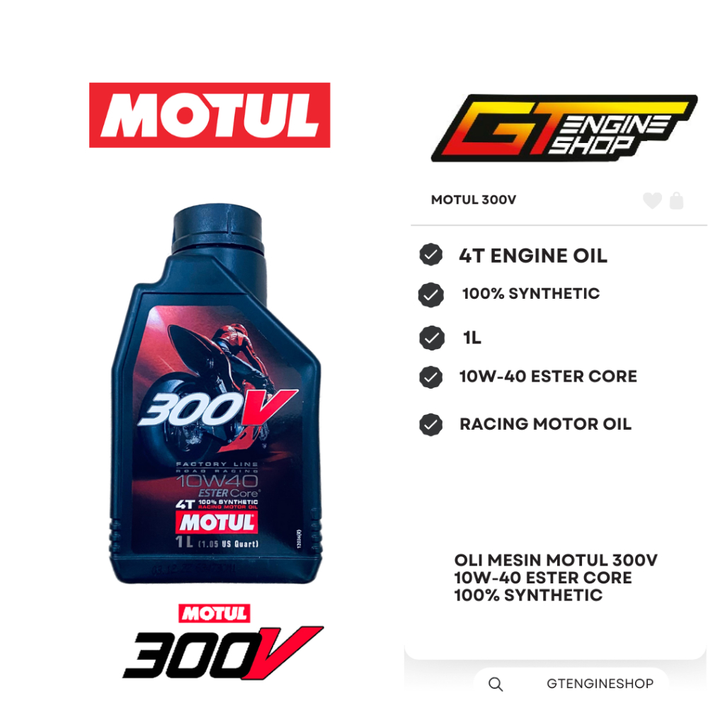 OLI MOTUL 300V 10W-40 OLI MESIN MOTUL 300V 10W-40 1L