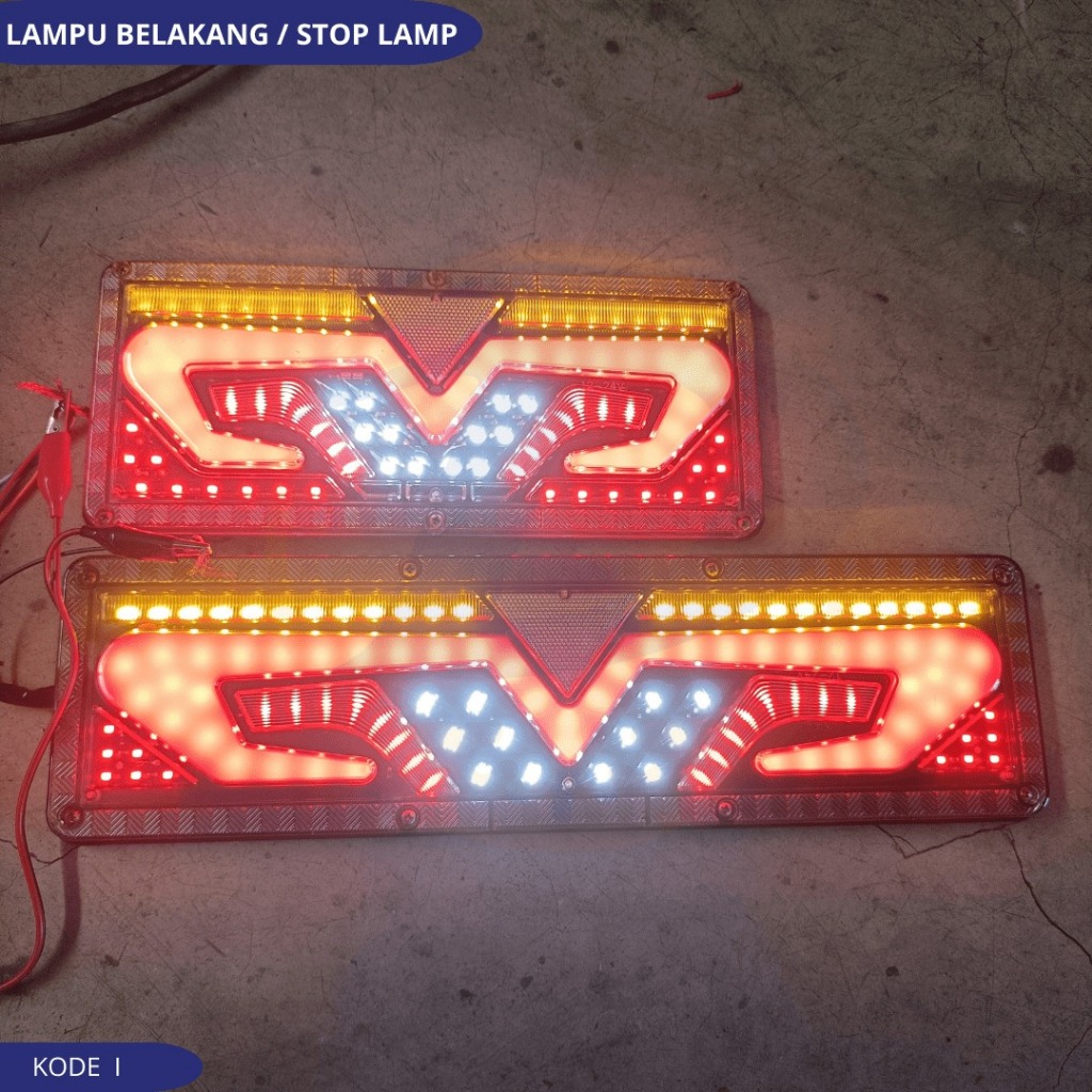 Lampu Stop Lamp 12 volt - 24 volt / Lampu Belakang Truk dan Pickup HARGA SEPASANG - KODE I