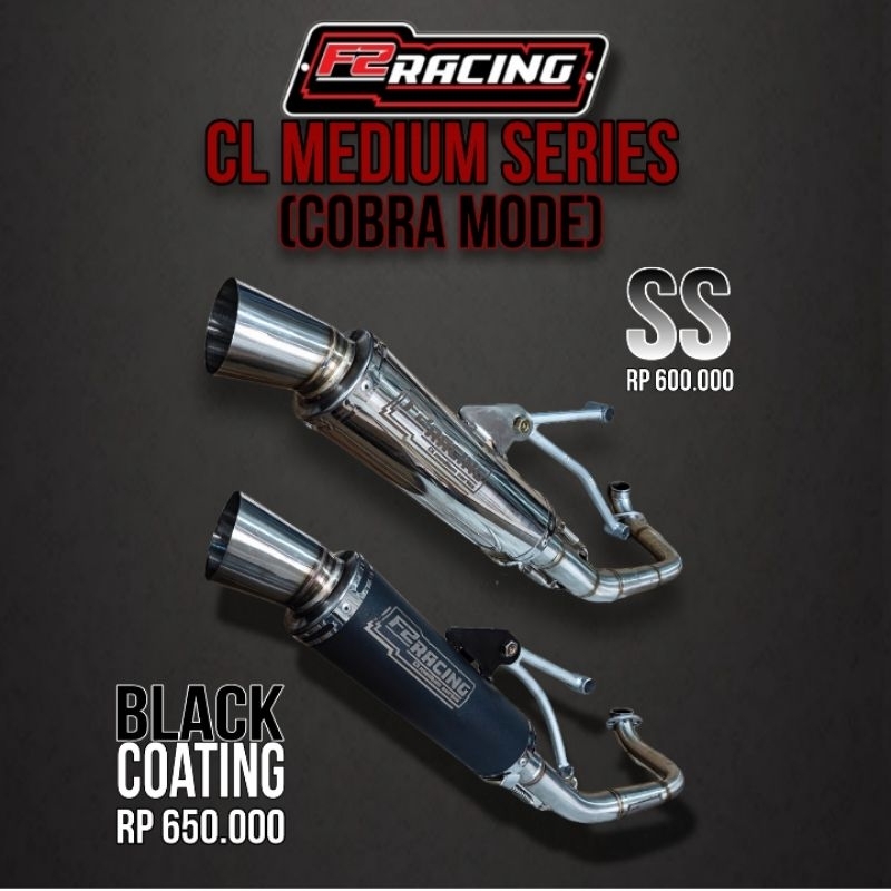 KNALPOT F2RACING CL medium Cobra mode honda matic series 110cc