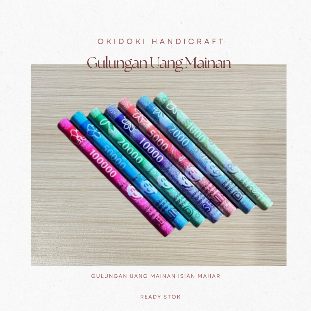 Gulungan uang mainan kertas isian bahan mahar