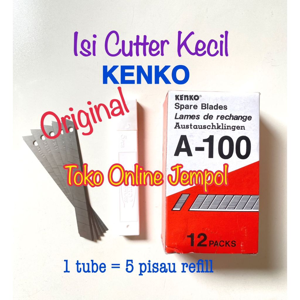 

isi cutter KECIL KENKO isi ulang pisau blades refill pemotong kertas art knife spare blades A100 A-100 ATK1590KN