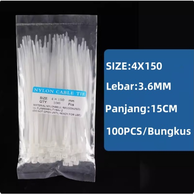 

Kabel Ties Nylon Cable Tie 3,6 x 150mm (15cm)