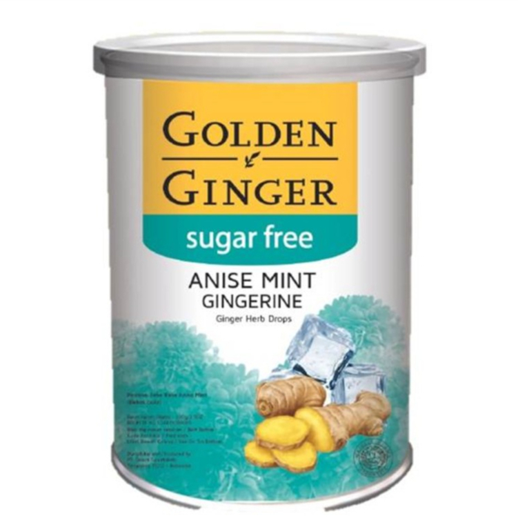 

PERMEN JAHE GOLDEN GINGER SUGAR FREE GINGER HERB DROP 100 GRAM