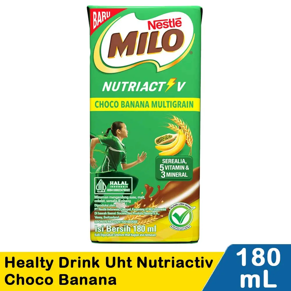 

milo susu uht choco banana multigrain 180ml