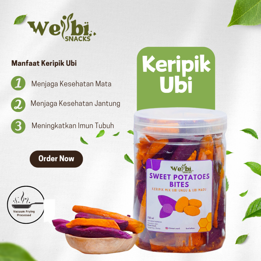 

Keripik Mix Ubi Madu dan Ubi Ungu Himari Snack Cemilan Sehat Rasa Original